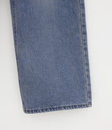 カッティングワイドミディアムブルーパンツ / Cutting Wide Medium Blue Pants