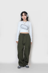 ウェーブクロップロングスリーブTシャツ