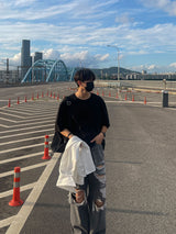 ビンテージワイドデニムパンツ