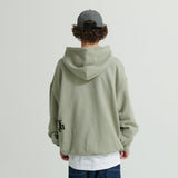 WHATTHE 3D ロゴ 刺繍 パｰカー/WHATTHE 3D Logo Embroidered Hoodie (Heavy Sweat) Olive
