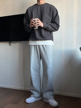 LMN ラインオーバーサイズスウェットシャツ / LMN line oversized fit sweatshirt (4 colors)