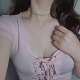 Lovely Ribbon Layered Necklace - Gold