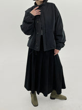 ウールショートパッドジャンパー / Wool short padded jumper (2color)