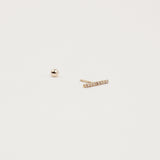 [single piercing]10K GOLD CUBIC BAR PIERCING (6680874975350)