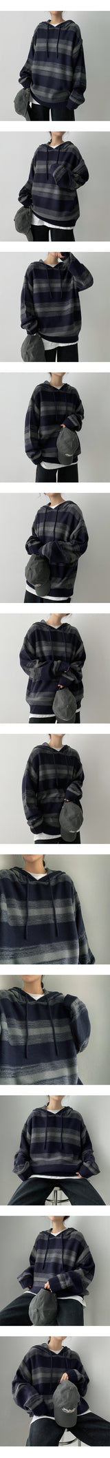 ポセンラインフードニットウェア / posenline hooded knitwear