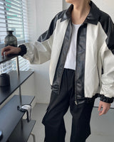 90's コーティングレザージャンパー / 90's Coating Leather Jumper (2 colors)