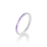 [S925]2㎜テニスリング/[S925] 2MM Violet Tennis Rilng (silver)