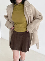 ウールテリーハーフコート/Wool terry half coat (3color)