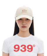 939 ベーシック6パネルキャップ(ベージュ)