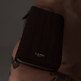 クロコダイルエンボラージウォレット/CROCODILE EMBO LARGE WALLET-BLACK