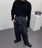 ピュアアンダイ2タックワイドパンツ / LN Pure undyed two-tuck wide pants