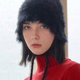 VAZAR Hairy Cloche Hat / Black