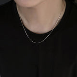 シルバーシンスネークチェーンネックレス(スペアチェーン)/silver thin snake chain necklace (silver / spare chain)