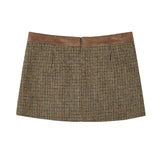 Leona tweed skirt BROWN