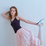 ローズノースリーブTシャツ / ROSE SLEEVELESS TEE, DARK NAVY