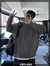 never loosefit round knit