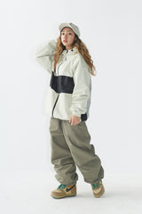 クロスボックスフーデッドジャケット/BSR2223FWJK028 CROSS BOX HOODED JACKET CREAM GRAY