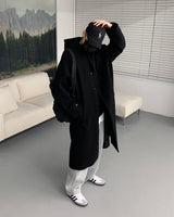 AZロングウールフードコート/AZ Long Wool Hooded Coat (3 colors)