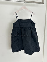 Ribbon Jacquard bustier mini dress