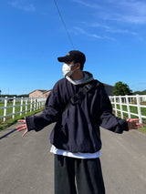 カバーツートンルーズフィットフーディ―/COVER TWO TONE LOOSEFIT HOODY