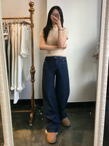 ワイドフィットデニムパンツ / WIDE FIT DARK BLUE DENIM PANTS [17789]