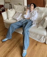 ヘビー ラップ デニムパンツ / Heavy wrap denim pants (2 color)