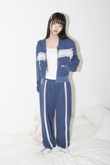 LACE  PIGMENT PANTS (NAVY)