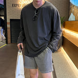 レイトンピグメントオーバーサイズフィットウォッシングスリット長袖Tシャツ / Layton Pigment Oversized Fit Washing Slit Long Sleeve Tee (5 colors)