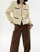 ウールツイードポイントジャケット / Wool Tweed Point Jacket (2color)
