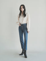 ストレートデニムパンツ / W1004 STRAIGHT DENIM PANTS_DEEP BLUE