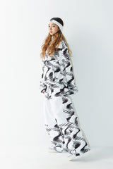 ウェーブベルベットスーパーワイドボックスパンツ / BSR2223FWPT016 ZGZG WAVE VELVET SUPER WIDE BOX PANTS WHITE