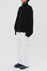 Shrunken Knitted Zip Up (3color)