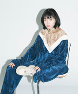 ベルベットトレーニングジップアップトップ  / velvet training zip-up top - NAVY (4193662042230)