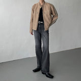 オールブラッシュバックスリットブーツカットデニム/MG608 All Brush Back Slit Bootcut Denim