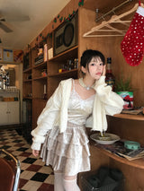 ロマンティックラブレースクロップベルベットノースリーブ