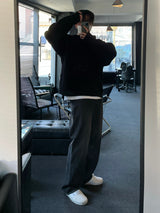 バルカンワイドデニムパンツ/BALCAN WIDE BLACK DENIM PANTS(ONE COLOR)