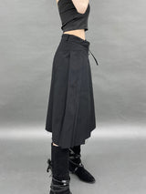 ベターラップアンバランスロングプリーツスカ－ト/797. Better wrap unbal long pleats sk (2color)