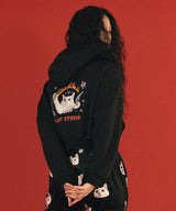 04キャットクロップフードジップアップ  / 0 4 cat crop hood zip-up - BLACK (4579924672630)
