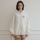ロゴステッチフードジップアップ / Logo Stitch Hood Zip-up [2 Color]