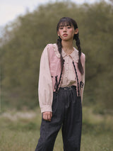Petite Ribbon Knit Vest (2colors)