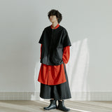 リネンロングシャツ / unisex linen long shirts red