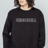 HUMANBEING RHINESTONE CREWNECK SWEATSHIRTS (2color) (6674954387574)