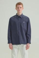 Uロゴ コンフォート 長袖シャツ ネイビー / U LOGO COMFORT SHIRT [NAVY] (4414563680374)