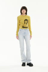 キルシーシネマグラフィックロングTシャル／KIRSH CINEMA GRAPHIC LONG SLEEVE T-SHIRT [MUSTARD]
