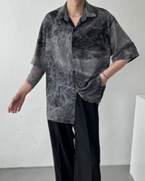 EV クラックタイダイ半袖シャツ / EV Crack Tie Die Short-Sleeved Shirt (2 colors)