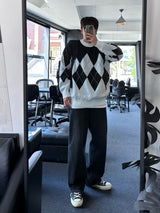 Never roil Overfit Argyle Knit