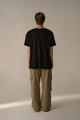 SUEDE COTTON CARGO PHANTS (KHAKI)