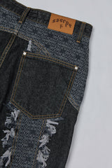 Wind Vagabond Denim Pants Black