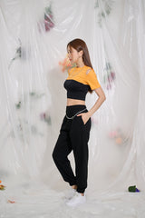 スリットネックレスクロップTシャツ / TOP(9326) Slit Necklace Crop Tee