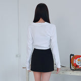 オープニングクロップドシャツ / HI (8285) opening cropped shirt